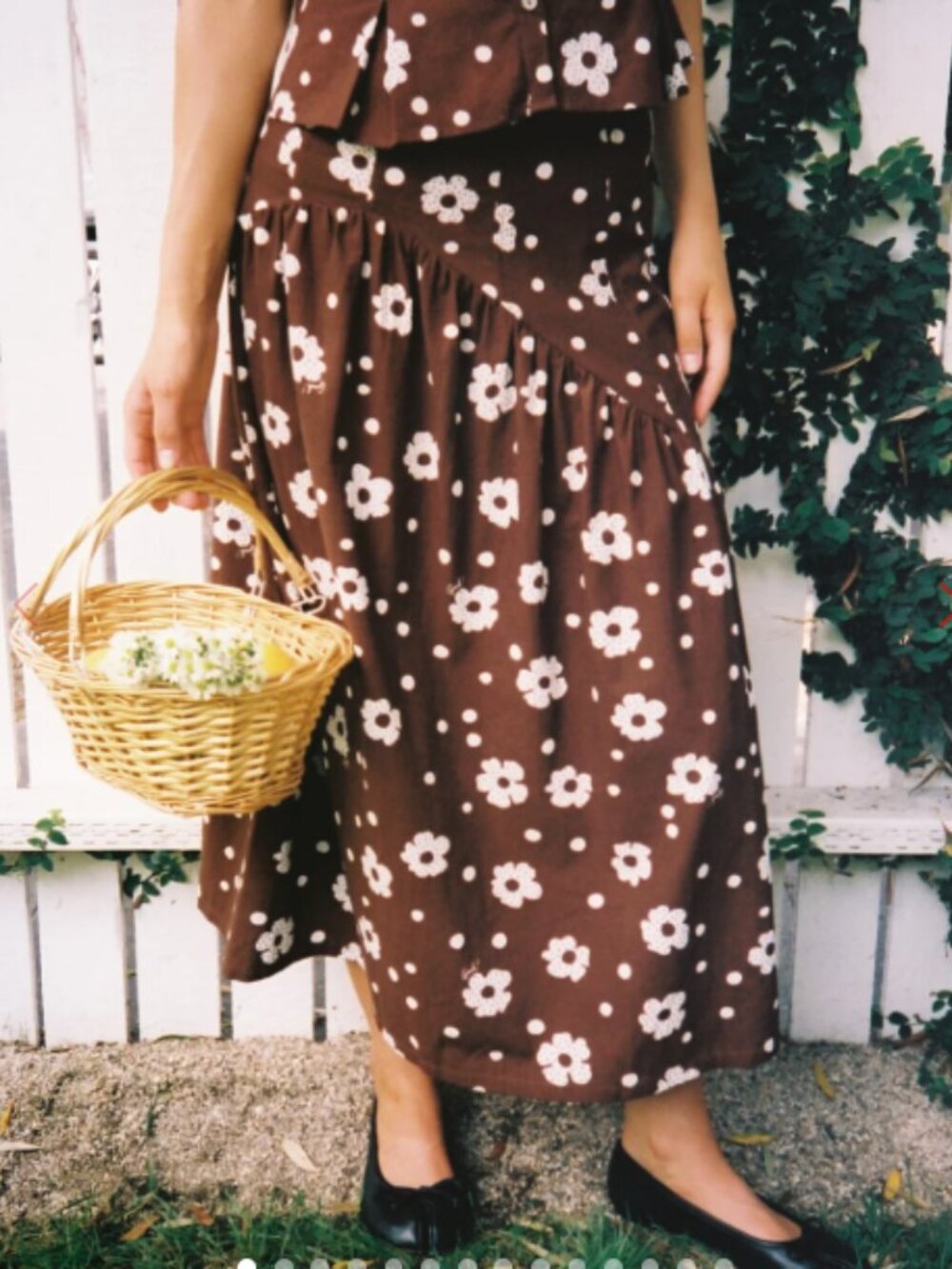 Maeve Midi Skirt - Brown Mod Dot - Lisa Says Gah NWT